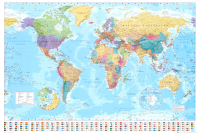 World   Longitude  Latitude on World Map Posters   Allposters Co Uk