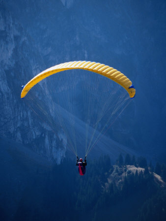 Paragliding, Rougemont, Vaud, Switzerland Photographic Print by Martin Moos