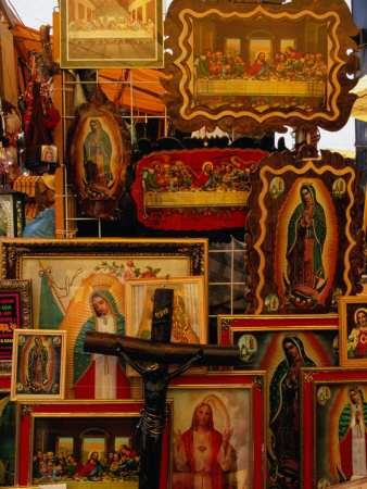 Religious Items for Sale Outside Basilica De Guadalupe, Mexico ...