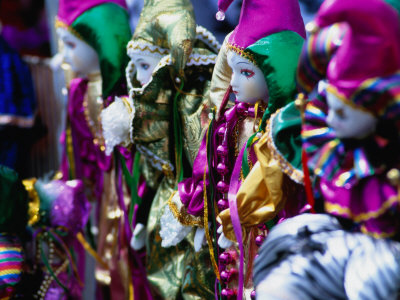 Dolls Decorated for Mardi Gras Carnival, New Orleans, Louisiana, 