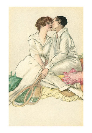 kissing couple images. Tennis Couple Kissing Posters