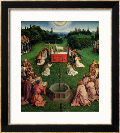 Ghent Altarpiece Open. Story of altarpiece, open a