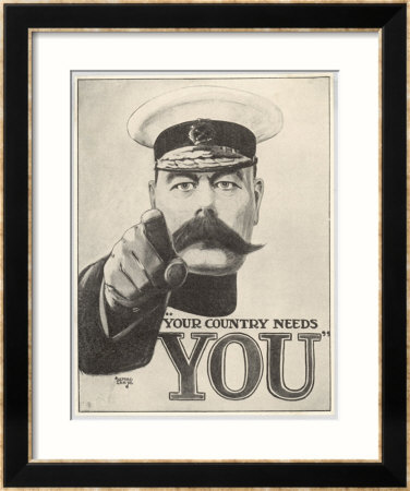 Your Country Needs You, Featuring Lord Kitchener Framed Giclee Print