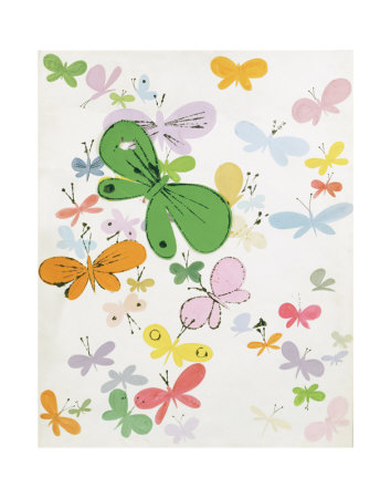 Butterflies, c.1955 (big green in middle) Stampa artistica