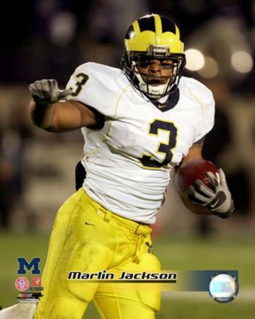 Marlin Jackson University of Michican Wolverines 2005 Action Photo
