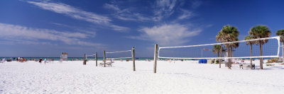 Volleyball Nets on the Beach, Siesta Beach, Siesta Key, Florida, USA Photographic Print by  Panoramic Images