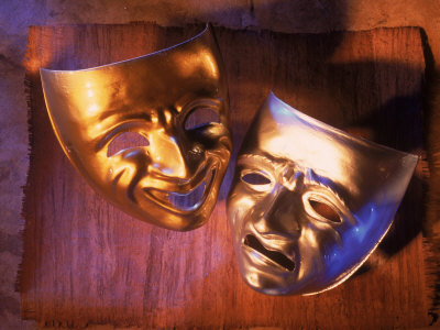 Two Theatre Masks (Comedy and Tragedy) Photographic Print by Eric Kamp at 