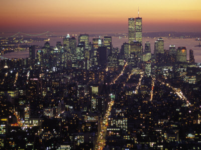 new york city skyline night. New York City Skyline at Night