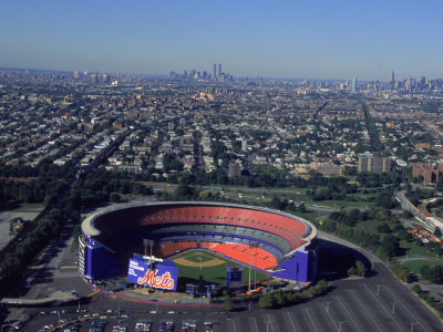 Shea Stadium, Aerial View, Ny Mets Photographic Print by Bruce Clarke
