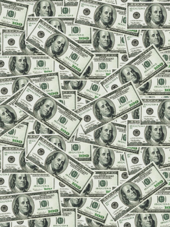 collage of one hundred dollar