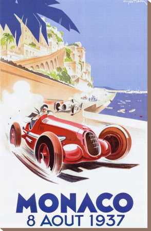 Monaco, 1937 Stretched Canvas Print by Geo Ham