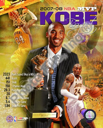 kobe bryant 24 mvp. Kobe Bryant 2008 MVP Portrait