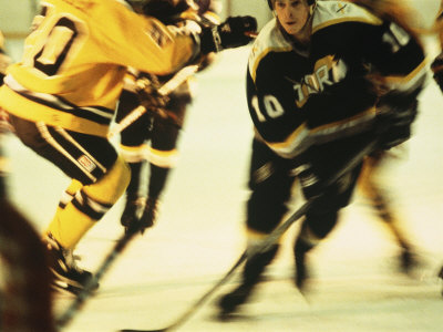 Ice Hockey Team Playing Photographic Print