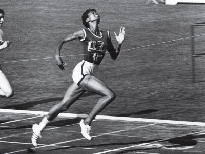 US Runner Wilma Rudolph at Olympics Premium Photographic Print by Mark Kauffman