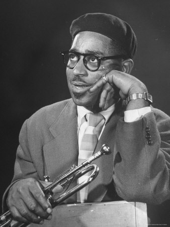 dizzy gillespie trumpet. Portrait of Dizzy Gillespie,