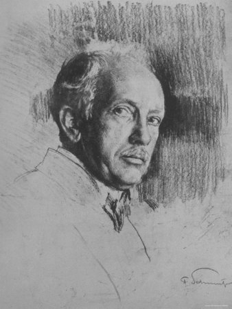 Drawing of Richard Strauss c. 1914, Photographic Print