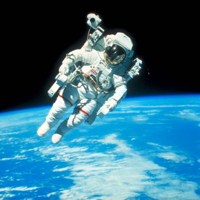 astronaut in space. US Astronaut Bruce Mccandless