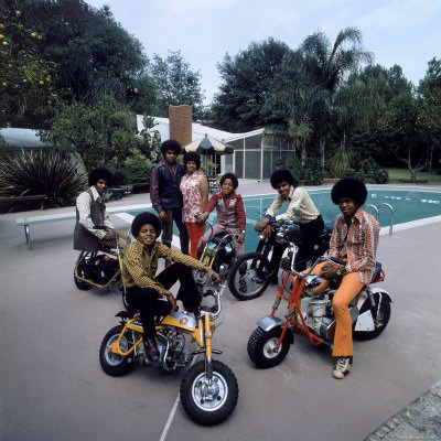 Pop Group Jackson Five: Jackie, Parents Joe and Katherine, Marlon, Tito, Jermaine and Michael Speciální fotografická reprodukce