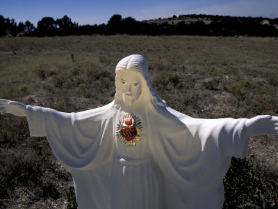 Graveyard Statue New Mexico USA Photographic Print