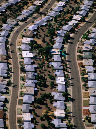 Aerial View of a Sun City Suburb Sun City Arizona USA Fotografie