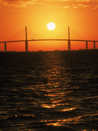 Sunshine Skyway Bridge, FL Photographic Print