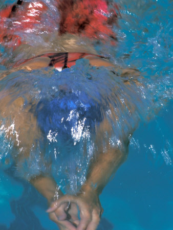 Girl Swimming, Santa Fe, New Mexico, USA Photographic Print by Lee Kopfler