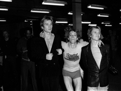 Sting with Andy Summers and Stewart Copeland The Police on Tour in America 