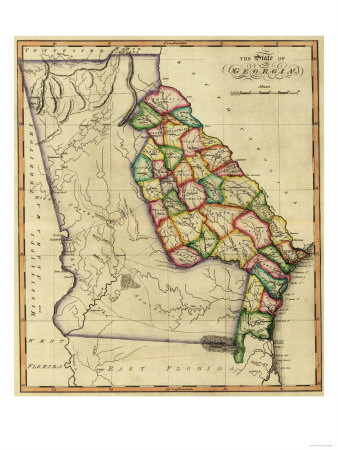 Georgia - Panoramic Map Prints by  Lantern Press