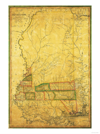 Mississippi - Panoramic Map Posters by  Lantern Press