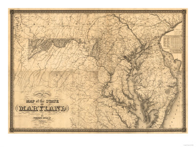Maryland - Panoramic Map Posters by  Lantern Press