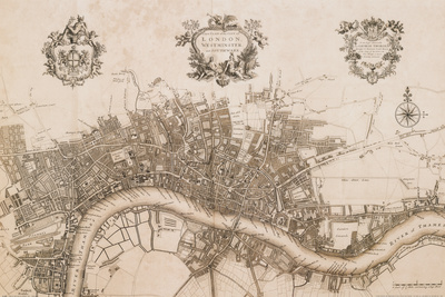 Plan of the City of London, 1720 Posters by John Stow