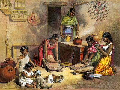 Woman Making Tortillas