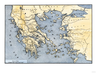 Carte Grece Antique