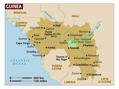 map of guinea. Map of Guinea, Africa