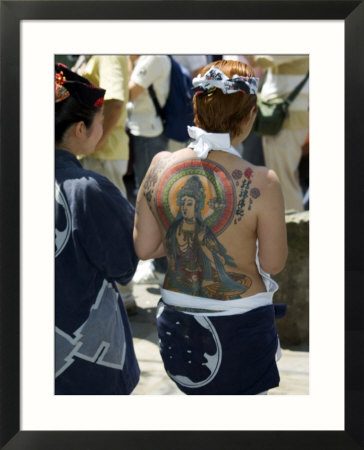 Girl with Shiva Tattoo on Back, Sensoji Temple, Asakusa, 