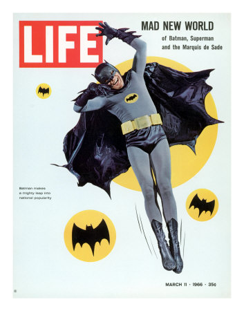 Adam West as Superhero Batman, March 11, 1966 Lámina fotográfica