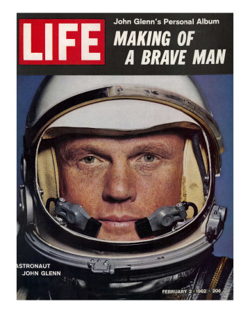 Astronaut John Glenn, Making of a Brave Man, February 2, 1962 Photographic Print by Ralph Morse