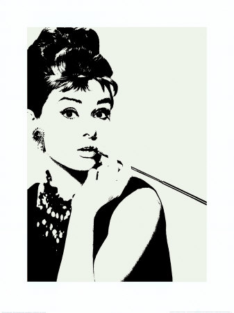 Audrey Hepburn Cigarillo Art Print