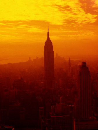 new york skyline silhouette. Silhouette of New York City