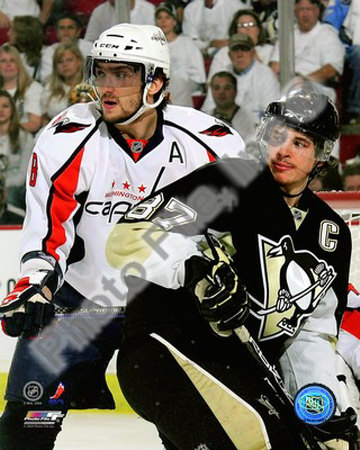 Sidney Crosby & Alex Ovechkin 2008-09 Playoffs Photo