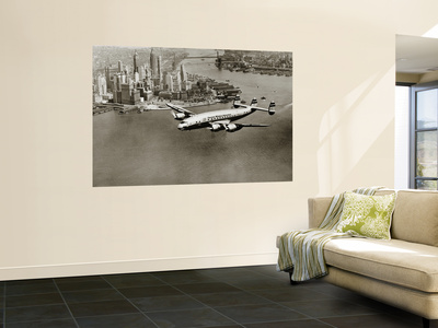 Lockheed Constellation, New York 1950 Wandgemälde