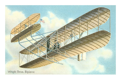 Wright Brothers Bi-plane Premium Poster