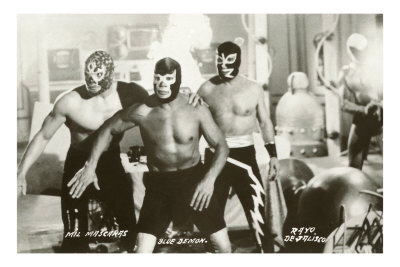 Mexican Wrestlers, Photo Premium Poster
