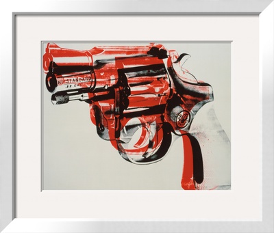 Gun, c.1981-82 (black and red on white) Framed Art