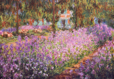 The Artist's Garden at Giverny, c.1900 Art Print