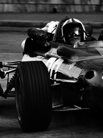 Chris Amon in Ferrari during 1967 Italian Grand Prix FotografieDruck
