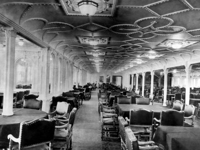 Dining Room on The Dining Room Of The Rms Titanic  Which Sank After Hitting An