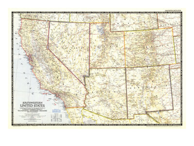 1948 Southwestern United States Map Posters by  National Geographic Maps
