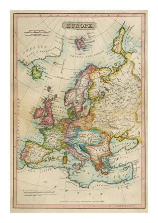 Europe, c.1820 Posters by John Melish