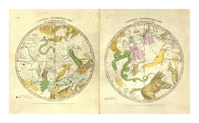 Circumpolar Map for each Month of the Year, c.1835 Poster by Elijah H. Burritt